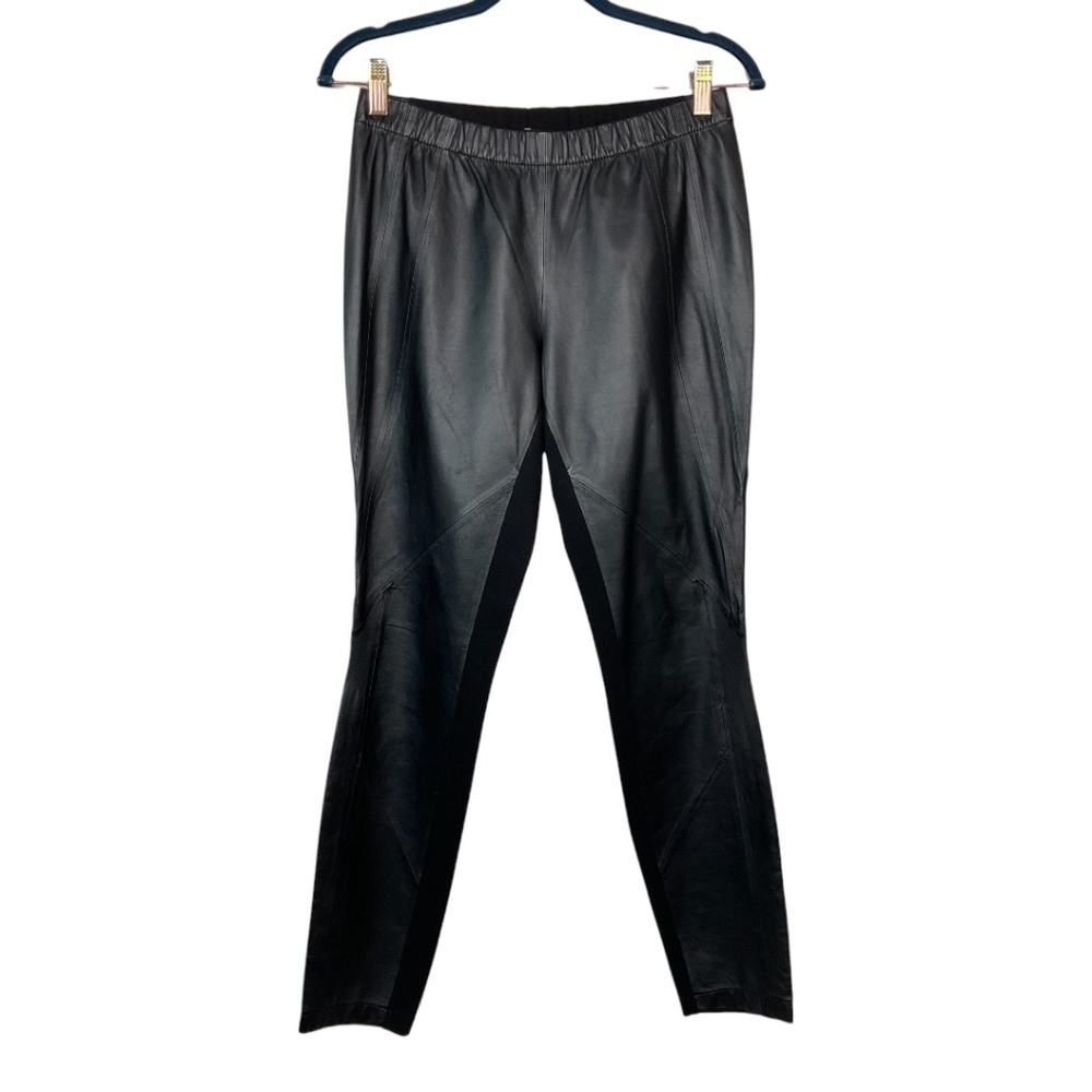Lafayette 148 New York Leather Panel Leggings